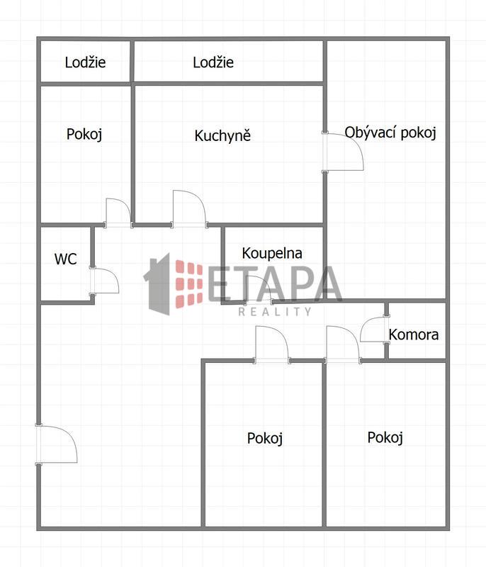 Prodej bytu 4+1 v cihlovém domě s garáží v obci Ktiš.